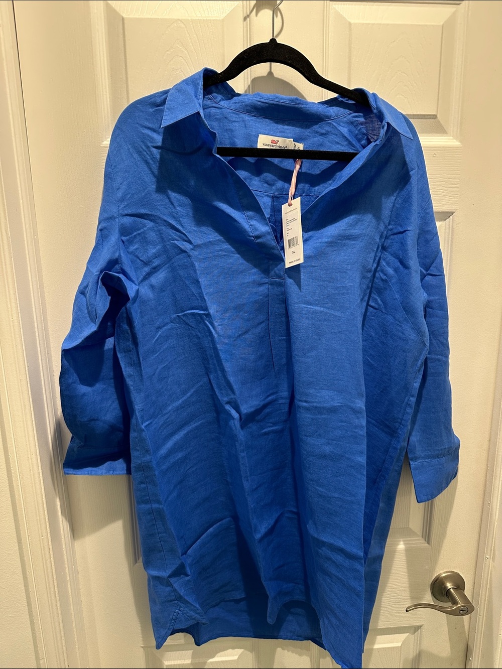 Vineyard Vines Royal Blue Linen Dress Size XL NWT